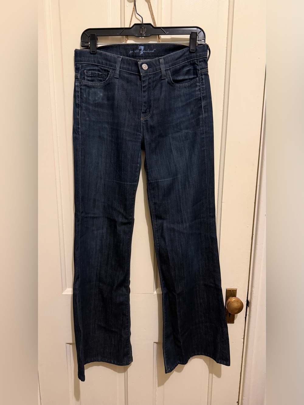 7 For All Mankind Bootcut Jeans Dark Wash Made in USA sz 28